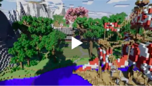 Minecraft with play button